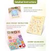 Katech Crochet Kit for Beginners, 50 Granny Squares Crochet Kits for Adults Beginner Learn to Crochets w/Step-by-Step Video Tuturials, Knitting Kit w/1378yds Yarn Granny Square Card Deck- 80% Cotton(Brown-orange gradient)