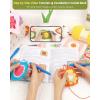 Katech Crochet Kit for Beginners, 50 Granny Squares Crochet Kits for Adults Beginner Learn to Crochets w/Step-by-Step Video Tuturials, Knitting Kit w/1378yds Yarn Granny Square Card Deck- 80% Cotton(Brown-orange gradient)
