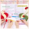 Katech Crochet Kit for Beginners Adults – Coin Purse Crochet Kit with Step-by-Step Instructions, Premium Yarn, Hook & Supplies – Learn-to-Crochet Small Bag, Wallet or Creative Gift(white-red rose)