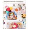Katech Crochet Kit for Beginners Adults & Kids-Learn to Crochet Granny Square Kit with Step-by-Step Video-Enough Yarn for Crocheting-Crochet Blocking Mat and All Accessories You Need(Grp-A)