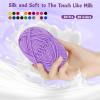 Katech Crochet Kit for Beginners, Beginner Crochet Kit for Adults-Crochet Kits Includes Crochet Hooks Knitting Bag Crochet Yarn for Crocheting Instruction Knitting Kit Crochet Supplies Gift(purple)