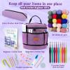 Katech Crochet Kit for Beginners, Beginner Crochet Kit for Adults-Crochet Kits Includes Crochet Hooks Knitting Bag Crochet Yarn for Crocheting Instruction Knitting Kit Crochet Supplies Gift(purple)