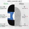 Katech Crochet Kit for Beginners, Striped Tote Bag Crochets Set Includes Yarn Crochet Hooks, Complete Crochets Step-by-Step Guide Needles Accessories Adults Crocheted Starter Kit Crocheter Gift(Black White)