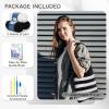 Katech Crochet Kit for Beginners, Striped Tote Bag Crochets Set Includes Yarn Crochet Hooks, Complete Crochets Step-by-Step Guide Needles Accessories Adults Crocheted Starter Kit Crocheter Gift(Black White)