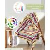 Katech Crochet Kit for Beginners,Beginner Crochet Kits for Adults Kids-Learn to Crochet Granny Squares Blanket Kit w/Easy to Follow Instructions Enough Yarn for Crocheting-Knitting Kit for Beginners