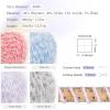 Katech Dreamy Yarn for Crocheting & Knitting-Super Soft Yarn with Colorful Spots-2 Pack of 142Yds/3.52Oz-44% Polyester 40% Nylon 13% Acrylic 3% Wool-Ideal for Blankets, Scarves, Shawls & Garments (D)