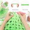Katech Fluffy Ombre Yarn for Crocheting-2 Pcs of 285g/10.05oz-#6 Super Bulky Velvet Chenille Yarn for Knitting, Soft Fuzzy Gradient Cake Yarns for Baby Blanket, Scarf, Throw Pillow, Doll, hat(Purple)(Green Ombre)