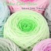 Katech Fluffy Ombre Yarn for Crocheting-2 Pcs of 285g/10.05oz-#6 Super Bulky Velvet Chenille Yarn for Knitting, Soft Fuzzy Gradient Cake Yarns for Baby Blanket, Scarf, Throw Pillow, Doll, hat(Purple)(Green Ombre)