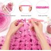 Katech Fluffy Ombre Yarn for Crocheting-2 Pcs of 285g/10.05oz-#6 Super Bulky Velvet Chenille Yarn for Knitting, Soft Fuzzy Gradient Cake Yarns for Baby Blanket, Scarf, Throw Pillow, Doll, hat(Purple)(Pink Ombre)