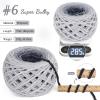 Katech Fluffy Ombre Yarn for Crocheting-2 Pcs of 285g/10.05oz-#6 Super Bulky Velvet Chenille Yarn for Knitting, Soft Fuzzy Gradient Cake Yarns for Baby Blanket, Scarf, Throw Pillow, Doll, hat(Purple)(Black Ombre)