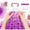 Katech Fluffy Ombre Yarn for Crocheting-2 Pcs of 285g/10.05oz-#6 Super Bulky Velvet Chenille Yarn for Knitting, Soft Fuzzy Gradient Cake Yarns for Baby Blanket, Scarf, Throw Pillow, Doll, hat(Purple)(Purple Ombre)