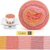 Katech Gradient Cake Yarn for Crocheting & Knitting – Ombre Yarn with Vibrant Colors, Soft Cotton for Scarves, Shawls, Blankets & Garments (4x100g)(Color E)