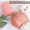 Katech Gradient Cake Yarn for Crocheting & Knitting – Ombre Yarn with Vibrant Colors, Soft Cotton for Scarves, Shawls, Blankets & Garments (4x100g)(Color E)