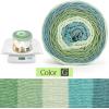 Katech Gradient Cake Yarn for Crocheting & Knitting – Ombre Yarn with Vibrant Colors, Soft Cotton for Scarves, Shawls, Blankets & Garments (4x100g)(Color G)