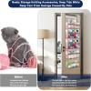 Katech Hanging Yarn Storage Organizer, Large Capacity Knitting Organizer Storage with 5 Transparent Compartments 3 Pocket for Yarns Enthusiasts, Over The Door Storage Bag for Crochet Hooks Yarn Balls