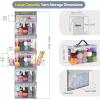 Katech Hanging Yarn Storage Organizer, Over The Door Storage w/Large Capacity Knitting Bag, Yarn Organizers with 6 Zipper Closure Compartments & Detachable Crochet Bag for Yarns Enthusiasts(5.5 tiers gray)