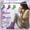 Katech Knitting Kit for Beginner Adults, 6 Pcs Socks Yarn for Knitting Kit W/Step-by-Step Instruction and Knitting Needles, Knitting Starter Kit for Learn-to-Knit Craft Kits for Adults Gift(gray-purple-green)