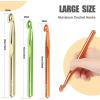 Katech Large Crochet Hook Set- 3PCS 15mm, 12mm, 10mm Aluminum Hooks for Chunky Yarn, Ergonomic Handle for Arthritic Hands