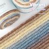 Katech Ombré Yarn for Crocheting-Gradient Cake Yarn-4x100g 60% Cotton 30% Acrylic 10% Wool-Ombré Multicolor Soft Rainbow Cotton Crochet Yarn for Scarves, Shawls, Blankets and Garments(G)(A)