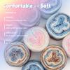 Katech Ombré Yarn for Crocheting-Gradient Cake Yarn-4x100g 60% Cotton 30% Acrylic 10% Wool-Ombré Multicolor Soft Rainbow Cotton Crochet Yarn for Scarves, Shawls, Blankets and Garments(G)(B)
