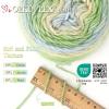 Katech Ombré Yarn for Crocheting-Gradient Cake Yarn-4x100g 60% Cotton 30% Acrylic 10% Wool-Ombré Multicolor Soft Rainbow Cotton Crochet Yarn for Scarves, Shawls, Blankets and Garments(G)(F)