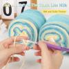 Katech Ombré Yarn for Crocheting-Gradient Cake Yarn-4x100g 60% Cotton 30% Acrylic 10% Wool-Ombré Multicolor Soft Rainbow Cotton Crochet Yarn for Scarves, Shawls, Blankets and Garments(G)(N)