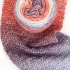 Katech Ombré Yarn for Crocheting-Gradient Cake Yarn-4x100g 60% Cotton 30% Acrylic 10% Wool-Ombré Multicolor Soft Rainbow Cotton Crochet Yarn for Scarves, Shawls, Blankets and Garments(G)(L)