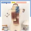 Katech Ombré Yarn for Crocheting-Gradient Cake Yarn-4x100g 60% Cotton 30% Acrylic 10% Wool-Ombré Multicolor Soft Rainbow Cotton Crochet Yarn for Scarves, Shawls, Blankets and Garments(G)(A)