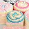 Katech Ombré Yarn for Crocheting-Gradient Cake Yarn-4x100g 60% Cotton 30% Acrylic 10% Wool-Ombré Multicolor Soft Rainbow Cotton Crochet Yarn for Scarves, Shawls, Blankets and Garments(G)(P)