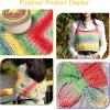 Katech Ombre Yarn for Crocheting Knitting-Gradient Cake Variegated Soft Yarn with Vibrant Colors,Multicolor-Perfect for Blankets, Scarves, Shawls and Garments (Color C)(Color B)