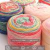 Katech Ombre Yarn for Crocheting Knitting-Gradient Cake Variegated Soft Yarn with Vibrant Colors,Multicolor-Perfect for Blankets, Scarves, Shawls and Garments (Color C)(Color B)