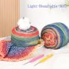 Katech Ombre Yarn for Crocheting Knitting-Gradient Cake Variegated Soft Yarn with Vibrant Colors,Multicolor-Perfect for Blankets, Scarves, Shawls and Garments (Color C)(Color A)