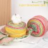 Katech Ombre Yarn for Crocheting Knitting-Gradient Cake Variegated Soft Yarn with Vibrant Colors,Multicolor-Perfect for Blankets, Scarves, Shawls and Garments (Color C)(Color B)