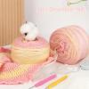 Katech Ombre Yarn for Crocheting Knitting-Gradient Cake Variegated Soft Yarn with Vibrant Colors,Multicolor-Perfect for Blankets, Scarves, Shawls and Garments (Color C)(Color C)