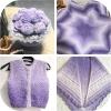 Katech Ombre Yarn for Crocheting-Large Skein of Gradient Yarn Cake-2 Pack of 200g/7.05 oz-80% Acrylic,20% Nylon- #4 Medium-Perfect for Star Blankets, Scarves, Shawls and Garments (A)(Color A)