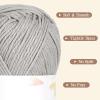 Katech Pure Cotton Yarn for Crocheting & Knitting–Soft Sport Weight CYC #2, 6 Skeins (50g Each, 300g Total), Ideal Crochet Yarn for Dishcloths, Baby Clothes, Socks, Lightweight Scarves（Soft White）(Light Gray)