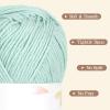 Katech Pure Cotton Yarn for Crocheting & Knitting–Soft Sport Weight CYC #2, 6 Skeins (50g Each, 300g Total), Ideal Crochet Yarn for Dishcloths, Baby Clothes, Socks, Lightweight Scarves（Soft White）(Light Lake Blue)