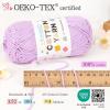 Katech Pure Cotton Yarn for Crocheting & Knitting–Soft Sport Weight CYC #2, 6 Skeins (50g Each, 300g Total), Ideal Crochet Yarn for Dishcloths, Baby Clothes, Socks, Lightweight Scarves（Soft White）(Light purple)