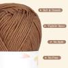 Katech Pure Cotton Yarn for Crocheting & Knitting–Soft Sport Weight CYC #2, 6 Skeins (50g Each, 300g Total), Ideal Crochet Yarn for Dishcloths, Baby Clothes, Socks, Lightweight Scarves（Soft White）(Light Khaki)