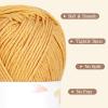 Katech Pure Cotton Yarn for Crocheting & Knitting–Soft Sport Weight CYC #2, 6 Skeins (50g Each, 300g Total), Ideal Crochet Yarn for Dishcloths, Baby Clothes, Socks, Lightweight Scarves（Soft White）(Mustard Yellow)