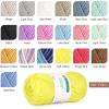 Katech Pure Cotton Yarn for Crocheting & Knitting–Soft Sport Weight CYC #2, 6 Skeins (50g Each, 300g Total), Ideal Crochet Yarn for Dishcloths, Baby Clothes, Socks, Lightweight Scarves（Soft White）(Soft Yellow)