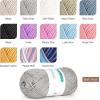 Katech Pure Cotton Yarn for Crocheting & Knitting–Soft Sport Weight CYC #2, 6 Skeins (50g Each, 300g Total), Ideal Crochet Yarn for Dishcloths, Baby Clothes, Socks, Lightweight Scarves（Soft White）(Light Gray)