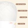 Katech Pure Cotton Yarn for Crocheting & Knitting–Soft Sport Weight CYC #2, 6 Skeins (50g Each, 300g Total), Ideal Crochet Yarn for Dishcloths, Baby Clothes, Socks, Lightweight Scarves（Soft White）(Soft White)