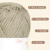 Katech Pure Cotton Yarn for Crocheting & Knitting–Soft Sport Weight CYC #2, 6 Skeins (50g Each, 300g Total), Ideal Crochet Yarn for Dishcloths, Baby Clothes, Socks, Lightweight Scarves（Soft White）(Khaki Green)