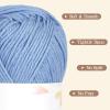 Katech Pure Cotton Yarn for Crocheting & Knitting–Soft Sport Weight CYC #2, 6 Skeins (50g Each, 300g Total), Ideal Crochet Yarn for Dishcloths, Baby Clothes, Socks, Lightweight Scarves（Soft White）(Light Blue)