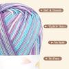 Katech Pure Cotton Yarn for Crocheting & Knitting–Soft Sport Weight CYC #2, 6 Skeins (50g Each, 300g Total), Ideal Crochet Yarn for Dishcloths, Baby Clothes, Socks, Lightweight Scarves（Soft White）(Ocean Aurora)