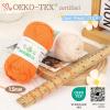 Katech Pure Cotton Yarn for Crocheting & Knitting–Soft Sport Weight CYC #2, 6 Skeins (50g Each, 300g Total), Ideal Crochet Yarn for Dishcloths, Baby Clothes, Socks, Lightweight Scarves（Soft White）(Orange)