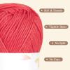 Katech Pure Cotton Yarn for Crocheting & Knitting–Soft Sport Weight CYC #2, 6 Skeins (50g Each, 300g Total), Ideal Crochet Yarn for Dishcloths, Baby Clothes, Socks, Lightweight Scarves（Soft White）(Bright Red)