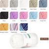 Katech Pure Cotton Yarn for Crocheting & Knitting–Soft Sport Weight CYC #2, 6 Skeins (50g Each, 300g Total), Ideal Crochet Yarn for Dishcloths, Baby Clothes, Socks, Lightweight Scarves（Soft White）(Soft White)