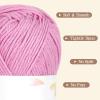 Katech Pure Cotton Yarn for Crocheting & Knitting–Soft Sport Weight CYC #2, 6 Skeins (50g Each, 300g Total), Ideal Crochet Yarn for Dishcloths, Baby Clothes, Socks, Lightweight Scarves（Soft White）(Mauve Pink)